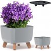 Kvetináč plast sivý Prosperplast 24 cm x 24 cm x 18,7 cm