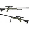 Well Airsoft sniper APS SR-2 LRV (MB13D) + dvojnožka + puškohľad + tlmič, olivová