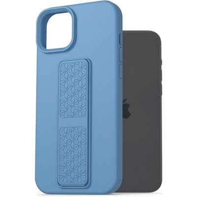 AlzaGuard Liquid Silicone Case with Stand pre iPhone 15 Plus modrý AGD-PCSS0034L