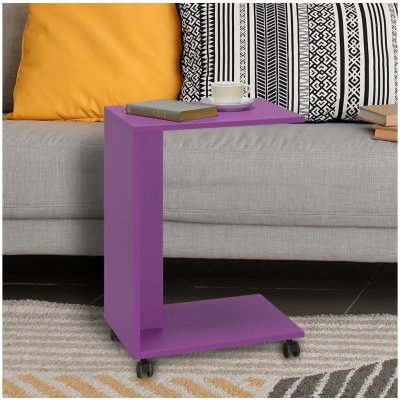 Adore Furniture | Odkladací stolík 65x35 cm fialová | AD0142
