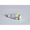Led žiarovka T10 5smd led