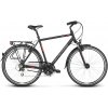 KROSS Trekingový bicykel Trans 3.0 Pánsky Čierno-červeno-strieborný matný 28