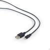 GEMBIRD Kabel CABLEXPERT USB 2.0 Lightning (IP5 a vyšší) nabíjecí a synchronizační kabel, 1m, černý CC-USB2-AMLM-1M