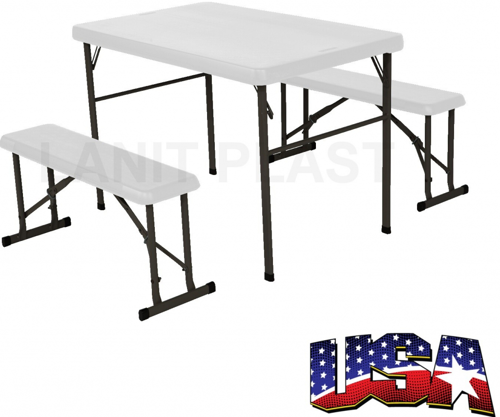 LIFETIME - campingový stůl a 2x lavice (80353)