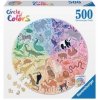 RAVENSBURGER Kulaté Kruh barev: Zvířata 500 dielov