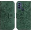 VSETKONAMOBIL 56309 ART SUNFLOWER Peňaženkové puzdro s remienkom TCL 30 SE zelené