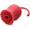 Bloomgasm Royalty Rose Textured Suction Clit Stimulator Red