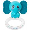 Silikónové hryzátko s hrkálkou Akuku Slon
