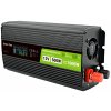 Green Cell INVGC12P500LCD Měnič napětí z 12V na 230V, 500W/1000W - čistá sinusoida s LCD displejem