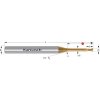 Karnasch 3062550100050 | Tvrdokovová Micro-stopková fréza, ostrohranné ostrie 1,0x5-50x4 mm, Z=2