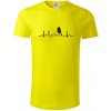 EKG floorball - Tričko z organickej bavlny - L ( Citrónová )