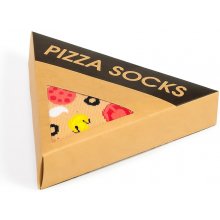 Frogies ponožky Pizza biela hnedá krémová horčicová