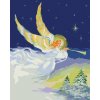 zuty Maľovanie podľa čísel - Vianočný anjel so zlatými krídlami, 80x100 cm, bez rámu a bez vypnutia plátna (8596530051541)