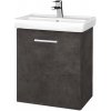 Dreja Kúpeľňová skriňa DOOR SZD 55 - D16 Tmavý betón / Úchytka T03 / D16 Tmavý betón / Levé