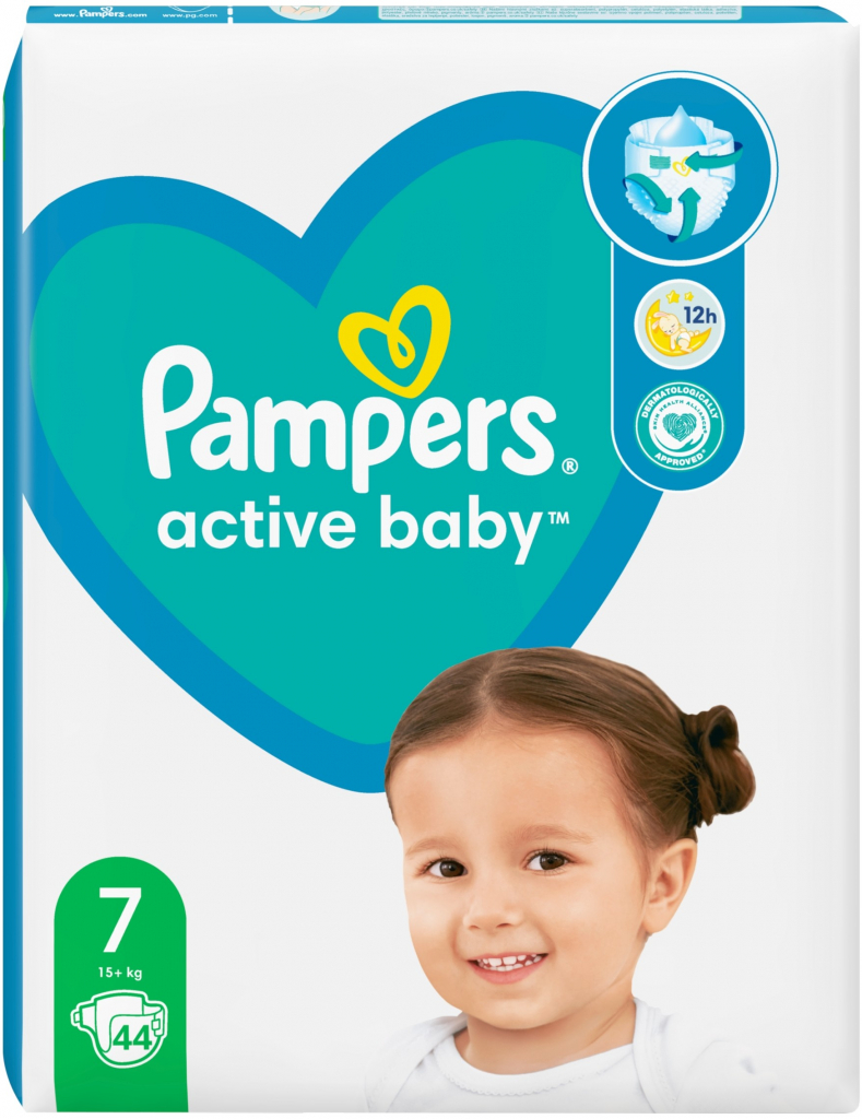 Pampers active baby 7 44 ks
