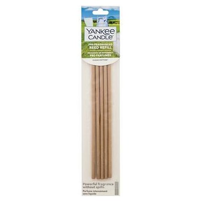 Yankee Candle Clean Cotton Pre-Fragranced Reed Refill 5 ks náhradní vonné tyčinky do difuzéru