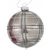 Vianočná sklenená ozdoba Aldin karo 1ks, 8 cm - 3
