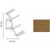 Döllken Profiles Lišta SLK 50 2091 orech prírodný 50 x 25 x 2500 mm