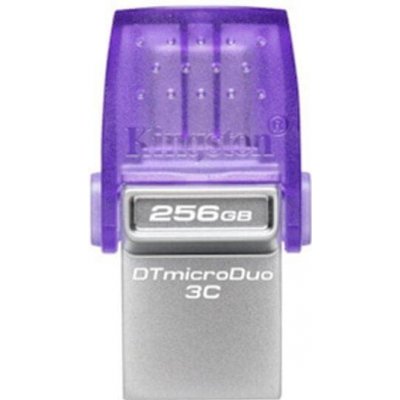 Kingston DataTraveler microDuo 3C, 256GB (DTDUO3CG3/256GB), fialová