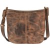 Greenburry kožená crossbody kabelka 1655A-25 hnedá