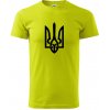 Ukrajina trojzubec veľký - Klasické pánske tričko vyššej gramáže - M ( Limetková )