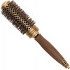 Olivia Garden Expert BlowOut Shine Wavy Bristles Gold Brown keramická kefa na fúkanie hnedo-zlatá 34 mm 35 mm