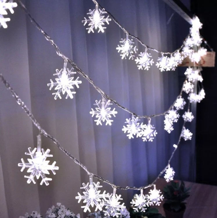 KIK KX5240 Vianočné osvetlenie vločky 100 LED, studená biela, 10m od 19,16  € - Heureka.sk