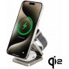 Cubenest 3v1 Qi2 Skládací bezdrátová magnetická nabíječka SQ312 Pro - titanová 6974699971627