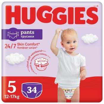 Huggies Pants Jumbo 5 12-17 kg 34 ks