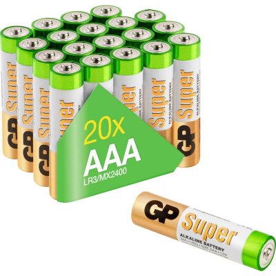 GP Batteries Super mikrotužková batérie typu AAA alkalicko-mangánová 1.5 V 20 ks; GPSUP24A887S20 - GP Super Alkaline AAA 20ks 1013100210