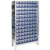Regál s 96 zásuvnými boxmi, 200 x 100 x 40 cm