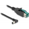 Delock Napájací kábel USB PoweredUSB 12V konektor, DC zástrčka 5,5 mm 1.00 m čierna 80609; 80609
