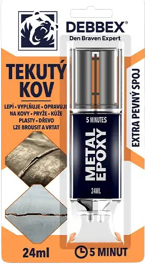 Den Braven Tekutý kov blister 24ml svetlo čierna