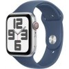 Inteligentné hodinky Apple Watch SE 2024 GPS + Cellular 40mm strieborný hliník - denimový športový remienok - S/M (MXGF3QC/A)