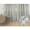 Biante Bavlnený záves Sandra SA-552 Modré popínavé kvety na béžovom 150x250 cm