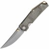 GIANT MOUSE ACE Clyde,(NEW) Green Canvas / Brass backspacer & thumb stud / tumbled blade