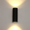 Záhradné nástenné svietidlo fasáda zhora nadol LED GU10 IP44 ZINNIA Black Lumiled