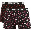 2PACK pánske boxerky Nedeto Kiss and Hearts viacfarebné (2NBVL01) XL 120 dní na výmenu alebo vrátenie tovaru!