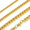Retiazka z chirurgickej ocele Snake 3-8 mm / 40-90 cm Zlatý - 50 cm / ø 4 mm
