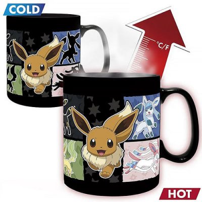 ABYstyle Hrnček Pokémon Eevee Evolution,meniaci sa 460 ml