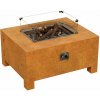 Plynový záhradný krb z cortenovej ocele GASSO Velkosť: Gasso 3 - 100x80x50 cm