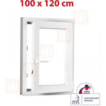 OKNA-HNED.SK Plastové okno 100 x 120 cm (1000 x 1200 mm) biele otváravé aj  sklopné pravé od 158,07 € - Heureka.sk