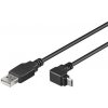 PremiumCord Kábel microUSB 2.0, A-B, 90 °, 1.8m ku2m2f-90