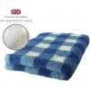 DRYBED Premium Vet Bed Káro modrý + béžový 100 x 75 cm