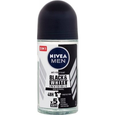 Nivea Men Invisible For Black & White Original (M) 50ml, Antiperspirant Deo Roll-On