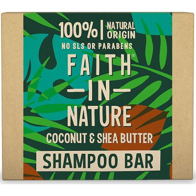 Faith In Nature Coconut & Shea Butter organický tuhý šampón 85 g