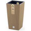 PROSPERPLAST Kvetináč RATO SQUARE ECO WOOD naturo 20,0 cm