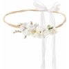 WIAN5 Party Deco Čelenka z umelých kvetín 18cm Biela