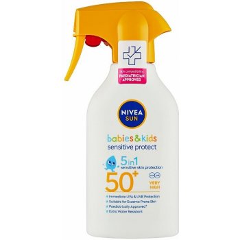 Nivea Sun Sensitive Protect detský spray na opaľovanie SPF50+ 270 ml