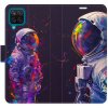 Flipové puzdro iSaprio - Neon Astronaut 02 - Samsung Galaxy A12